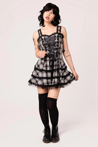 Hell bunny tartan dress - hell,