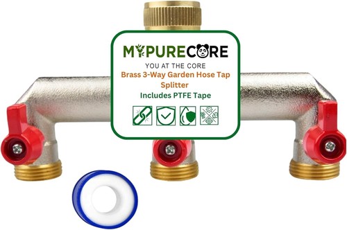 Hose splitter brass - splitter, 3-way