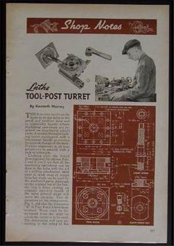 Metal lathe tool post - lathe, turret