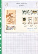 Isle of Man 1989 Archibald Knox  FDC cancelled Castletown