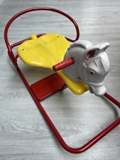 Vintage Kids Gee Gee Rocker In Good Condition. Yellow And Red