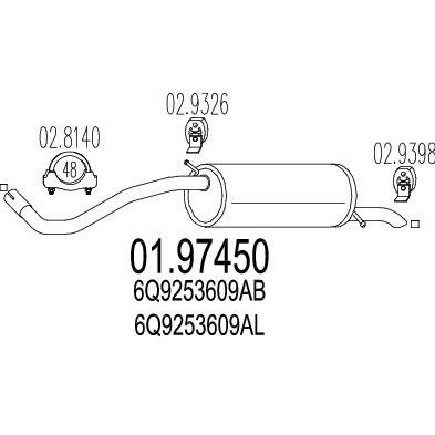 Polo rear end silencer - polo,