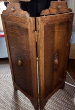 Arts & Crafts Oak Fire Screen - Antique Firescreen Fireplace Cover