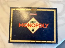 Waddingtons Deluxe Monopoly Board Game 1980s Vintage, Complete Set