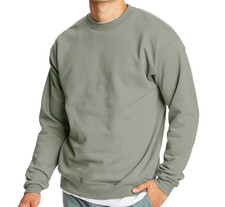 Hanes Mens Ultimate Sweatshirt Long Sleeve Jumper Size L Green