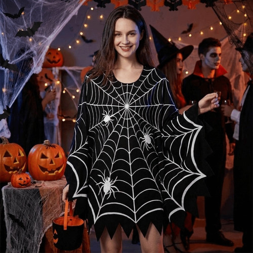 Black shawl halloween spider - shawl,