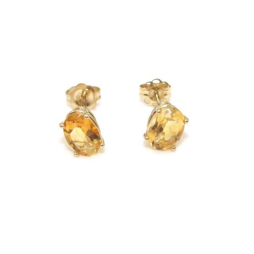 14k yellow gold orange citrine - yellow,