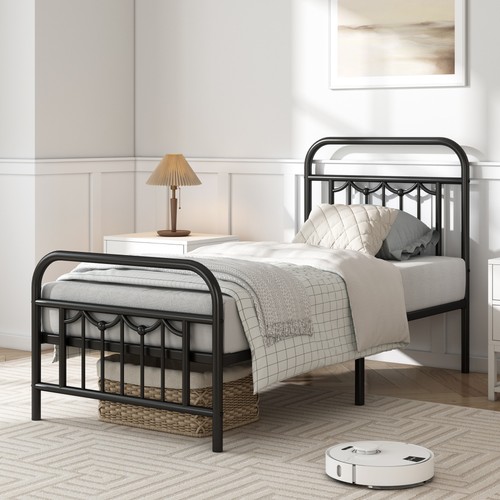 Metal bed frame headboard - bed, w/headboard