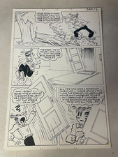 BLONDIE #211 original comic book art DAGWOOD 1974 STRENGTH OF HERCULES SUPERMAN