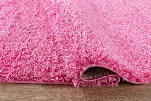 Dark bright pink shaggy rug - shaggy,