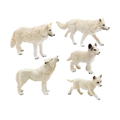 5pcs wolf toy figurines - toy,