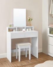 Dressing Table with Large Rectangular Mirror, Makeup Table
