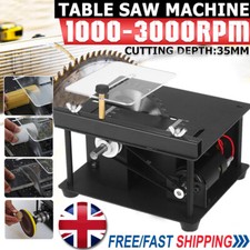 Mini Table Saw Bench DIY Woodworking Electric Blade Cutting Polishing Machine UK
