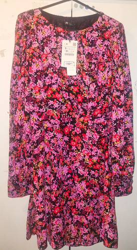 Zara black floral long sleeve - zara,
