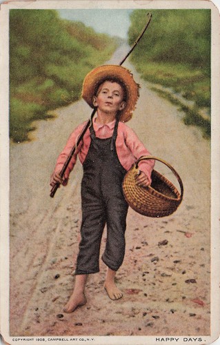 Barefoot boy dirt road - barefoot, on