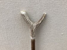 Red Deer Antler Walking Hazel Thumb Stick  No.9