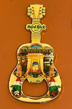 HARD ROCK CAFE BUDAPEST CITY TEE  BOTTLE OPENER GUITAR MAGNET