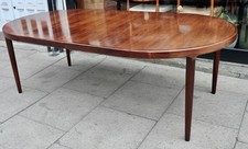 1960s Danish Skovmand and Andersen round Rosewood  extendable dining table