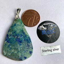 AZURITE IN GREEN QUARTZ  RAW