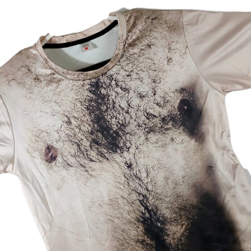 Hairy chest spandex - hairy, spandex/cotton
