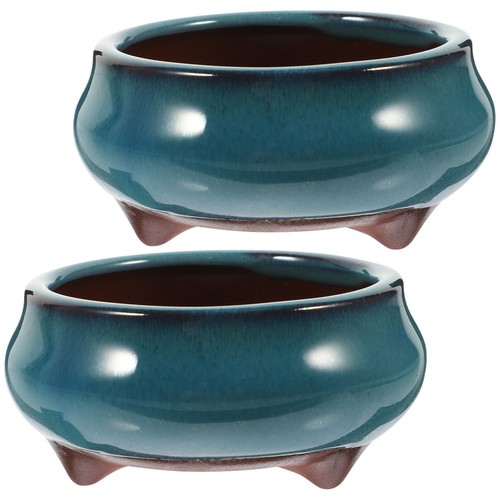 Dark blue ceramic - blue, glazed