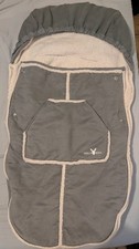 Walla Boo Silver Pram Footmuff