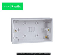 Pack of 5, Schneider GET Exclusive 2 Gang 25mm Pattress - GPAT2G25