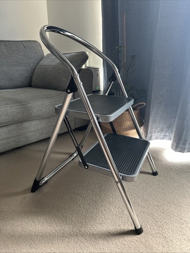 Portable metal ladder stool - metal,