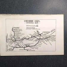 Original 1922 Map Of Cheshire