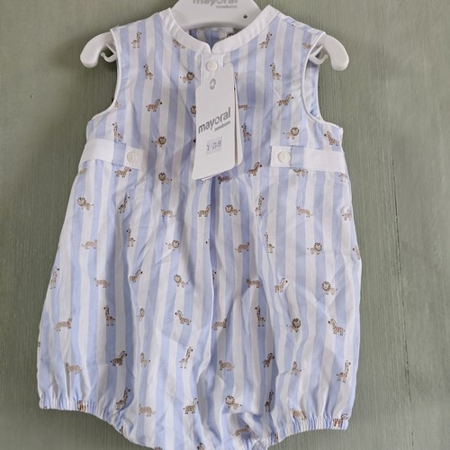 Mayoral striped printed - striped, romper