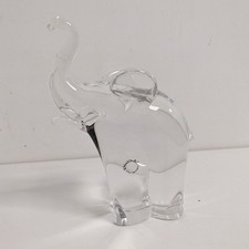 V. Nason & Co Murano Glass Elephant Clear Sculpture Paperweight Figure
