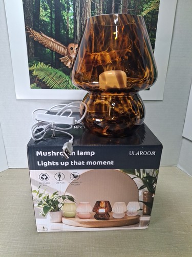 Mushroom glass table lamp - table,