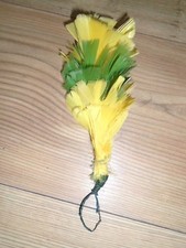 HACKLE YELLOW WITH GREEN REGIMENT UNKNOWN GENUINE ISSUE