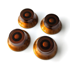 Top Hat Speed Control Knobs – Volume Tone for Gibson & Epiphone Les Paul – Amber