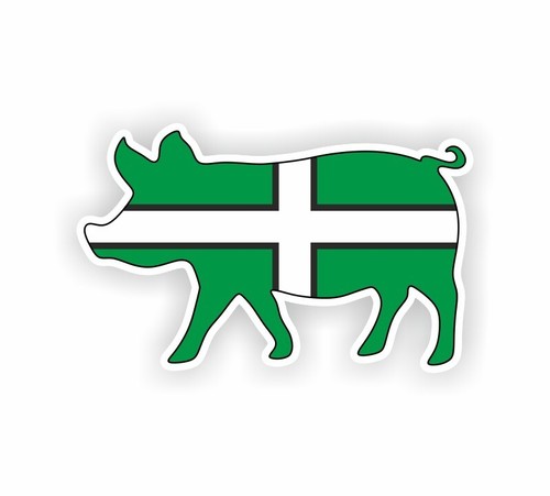 Devon pig sticker decal 120mm - devon,