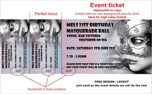 250 personalised event tickets - event,