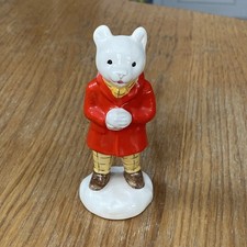 RARE BESWICK RUPERT BEAR FIGURINE - RUPERT SNOWBALLING