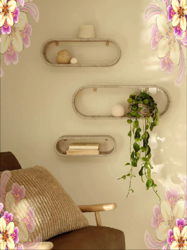 Natural woven set wall - set,