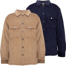Mens Tokyo Laundry Sherpa Lined Corduroy Shacket Jacket Over Shirt  S-XXL