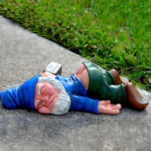 Funny drunk dwarf garden gnome - dwarf,