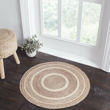 Round jute rug handmade area - handmade,