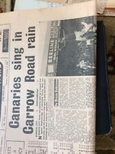 M5-3 Ephemera 1967 Football Report Norwich 2 Middlesborough 1 Anderson