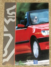 1995-96 PEUGEOT 306 CABRIOLET 2.0 Sales Brochure UK Market