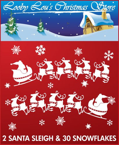 Santa sleigh snowflake - 2,