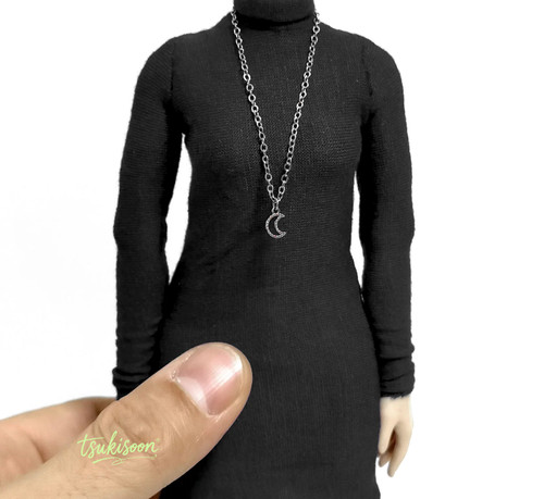 Female moon necklace soldier - ,