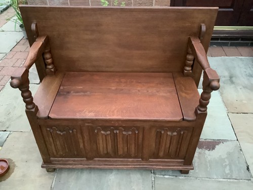 Monks bench oak reproduction - monks,