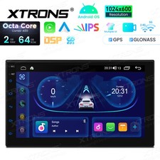 XTRONS 7" Android 14 8-Core 64GB Double Din Car Play GPS Nav Radio Stereo WiFi