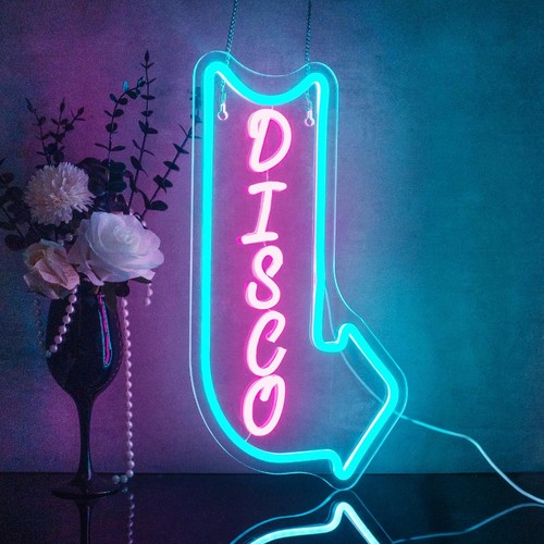 Looklight disco neon sign pink - disco,