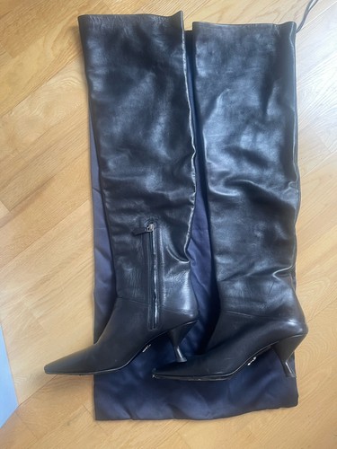 Prada leather knee - prada,