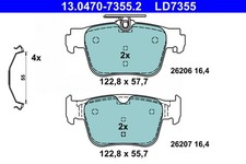 REAR BRAKE PAD SET DISC BRAKE FITS: VW GOLF VIII 1.5 TSI/2.0 TDI/1.0 TSI/2.0